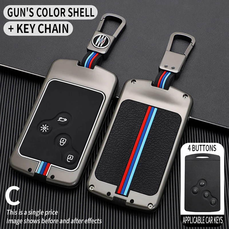 Funda para llave de coche, carcasa para Renault Duster, Captur, Clio