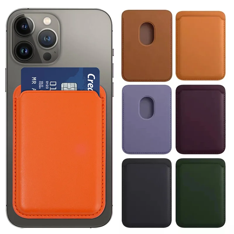 Magnetic Leather Wallet Card Holder Phone Accessory
