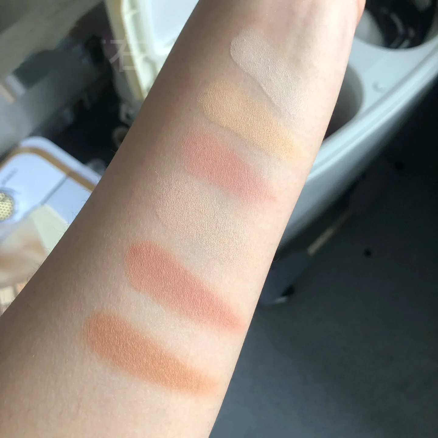 7-Color eye shadow palette low saturation full matte Korean eye makeup grey rose long lasting nude earth color pigment eye shadow eye shadow plate