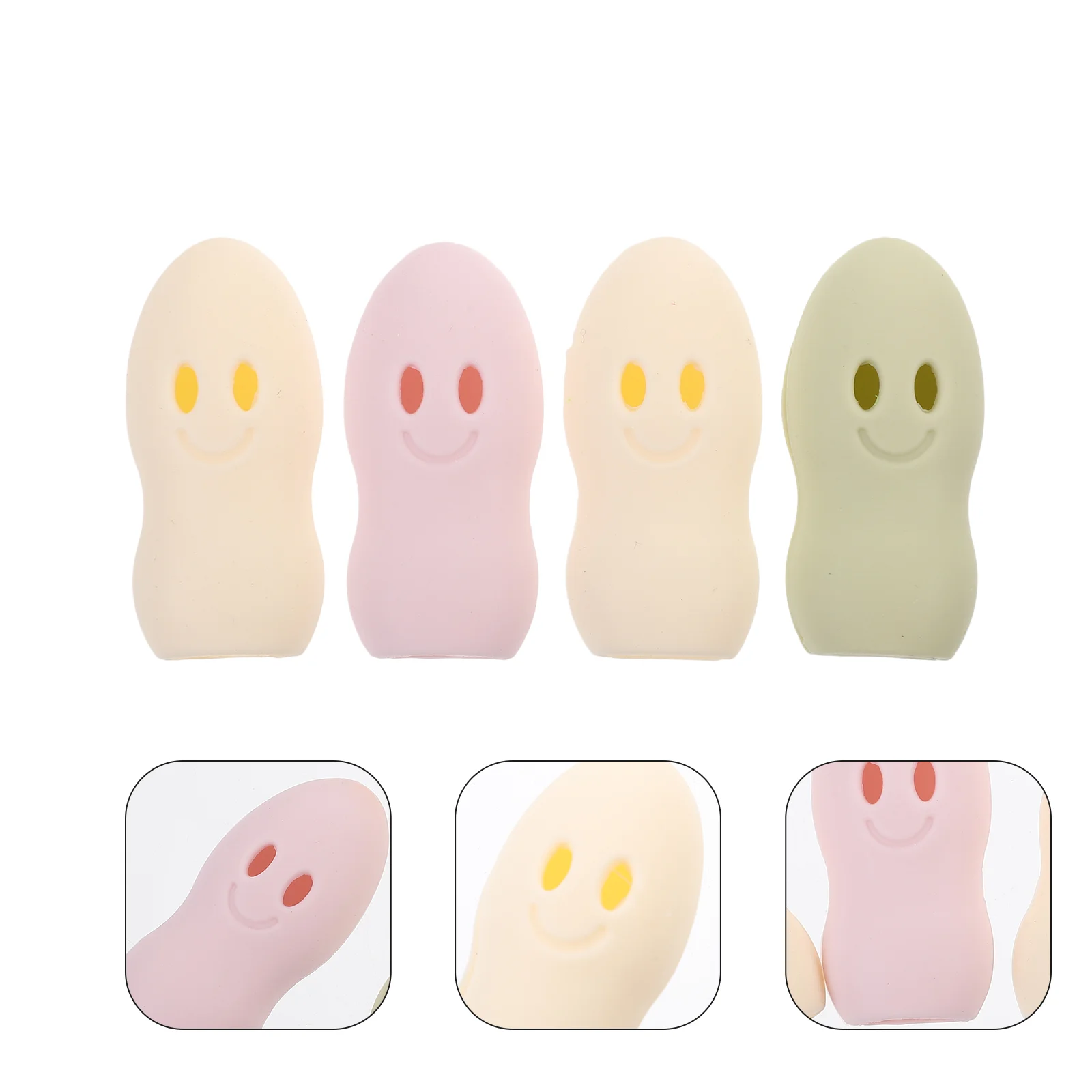 

Milisten Portable Toothbrush Holder with Cute Cartoon Silicone Head Caps for Hygienic Travel (4-Pack)