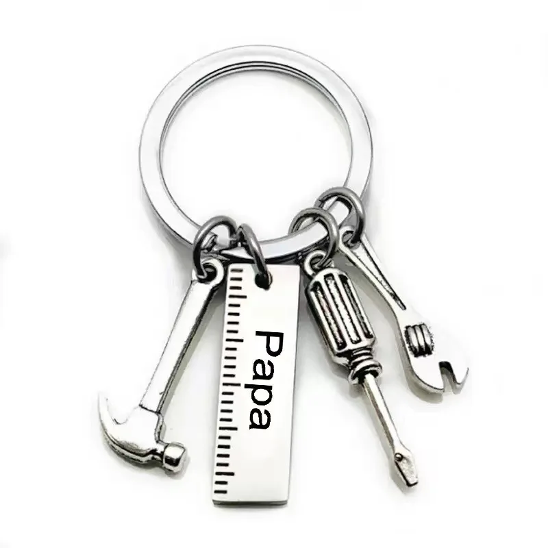 Portable Multi-Tool Keychain with Ruler, Hammer, Wrench, and Screwdriver Set - Ideal Gift