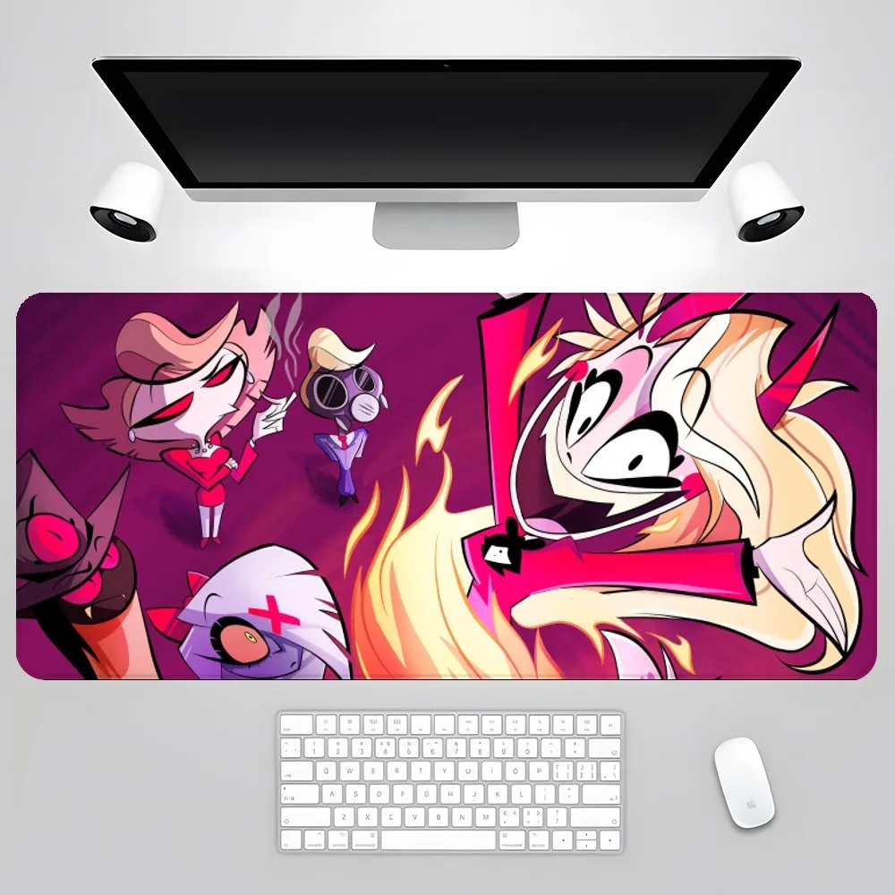Hazbin Hotels Alastor Mouse Pad XXL Deskmat Mats Gamer Pc Gaming Accessories Rubber Mat Keyboard Cabinet Mause Lapto