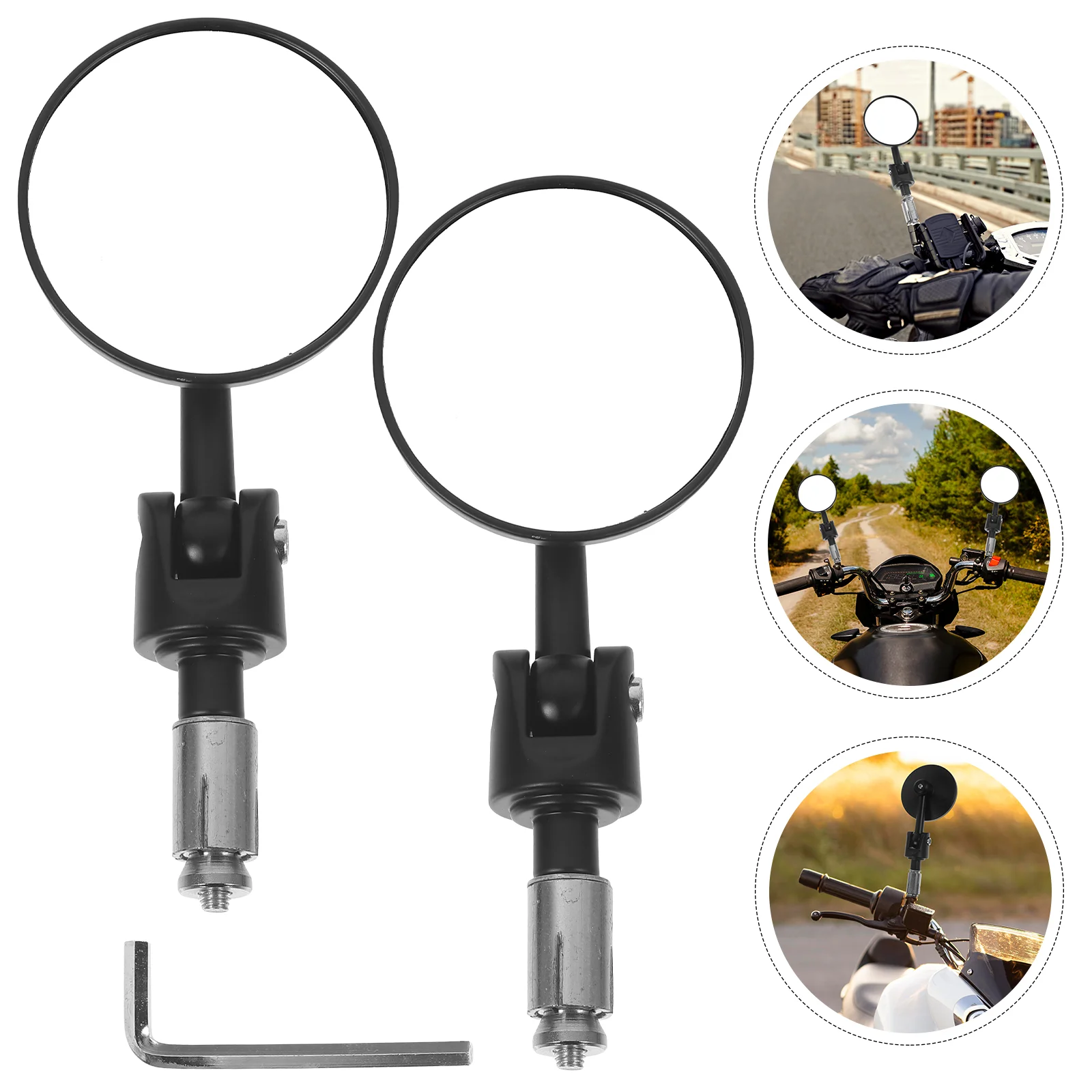 

2 Pcs Bicycle Mirrors For Handlebars Motorcycle Mirrors Bike Side Mirror Rearview Mirrors