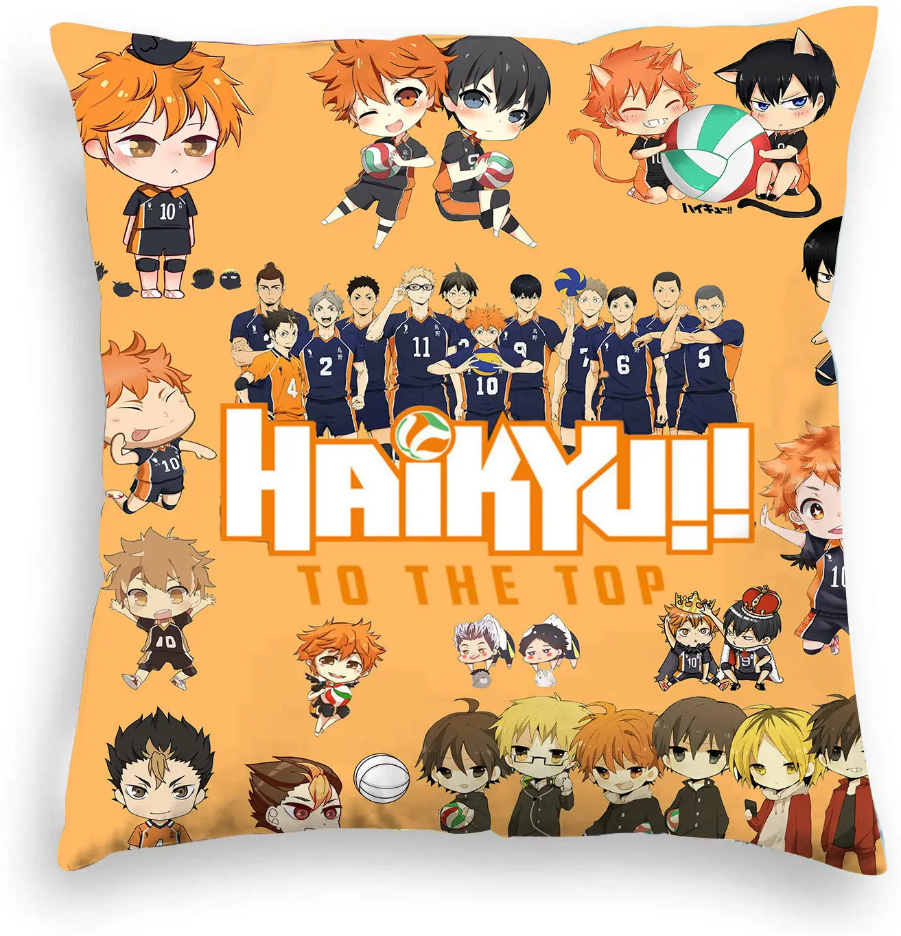 45X45cm Haikyuu Pillowcase volleyball juvenile Boy Safa throw Pillow cover  High school Anime Game Dakimakura Classmate Gift| | - AliExpress