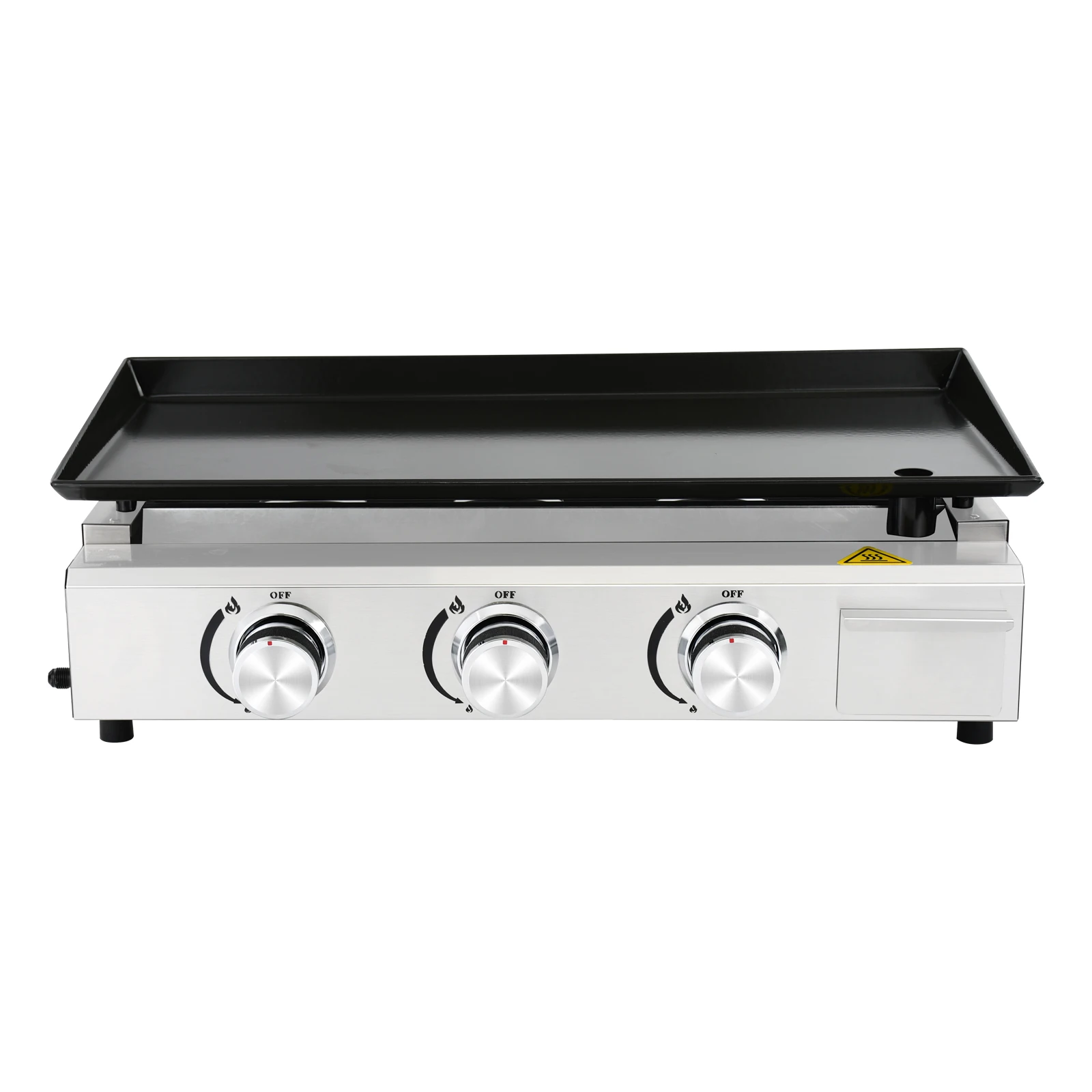 

restaurant Gas Griddle 3 Burners Natural Gas BBQ Grill Charbroiler Stainless Steel Gas Propane