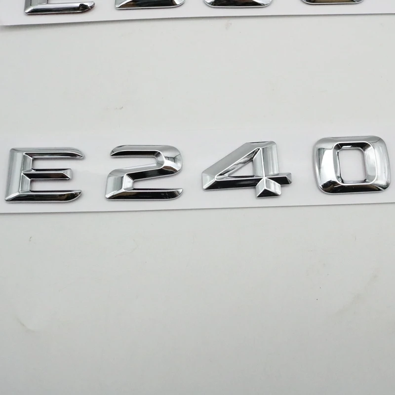 트렁크 후면 엠블럼 배지 크롬 글자, W124 W211 E-CLASS E63 E200 E220 E240 E250 E280 E420 E430 E450 E550