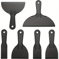 6pcs/Set Durable Plastic Scrapers 6-Pack Wall Spackle Putty Knife For Wallpaper Removal, Plastering, And Hole Filling Shovel Sno 1