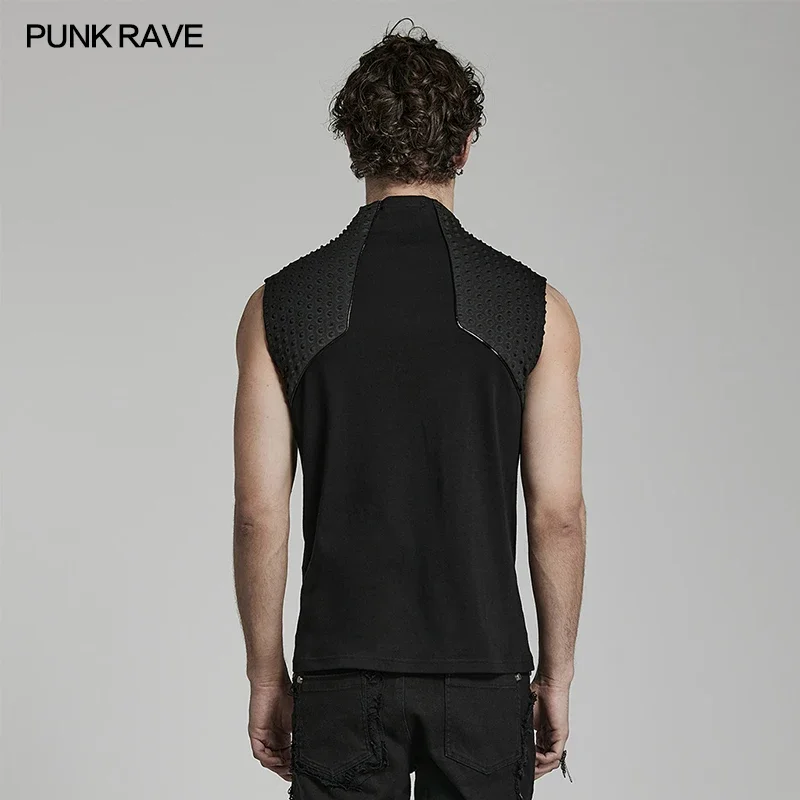 PUNK RAVE Men's Technological Cyber Vest Punk Style Front