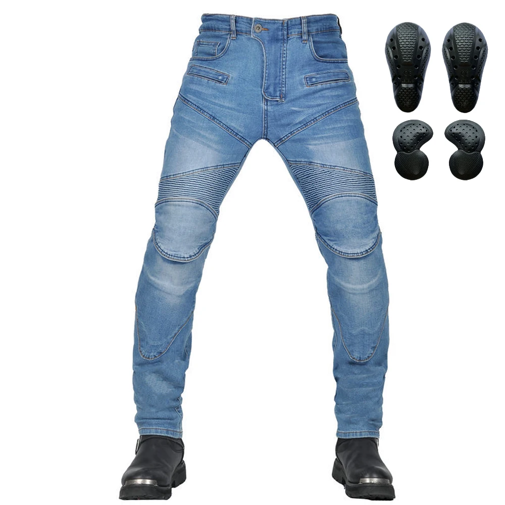 오토바이 청바지 남성용 레트로 모토 캐주얼 스트레치 하이웨이스트 슬림핏 라이딩 팬츠 장거리 라이딩 필수품