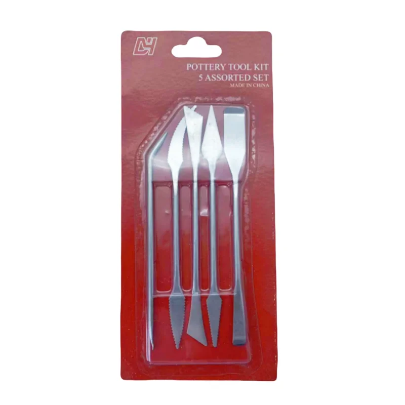 5 sets of stainless steel clay tools Polymer clay DIY modeling carving knife sculpture