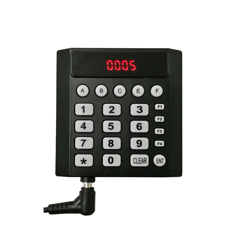 K-999B Mini Wireless Keyboard For Waiter Counter Queue Call Management System