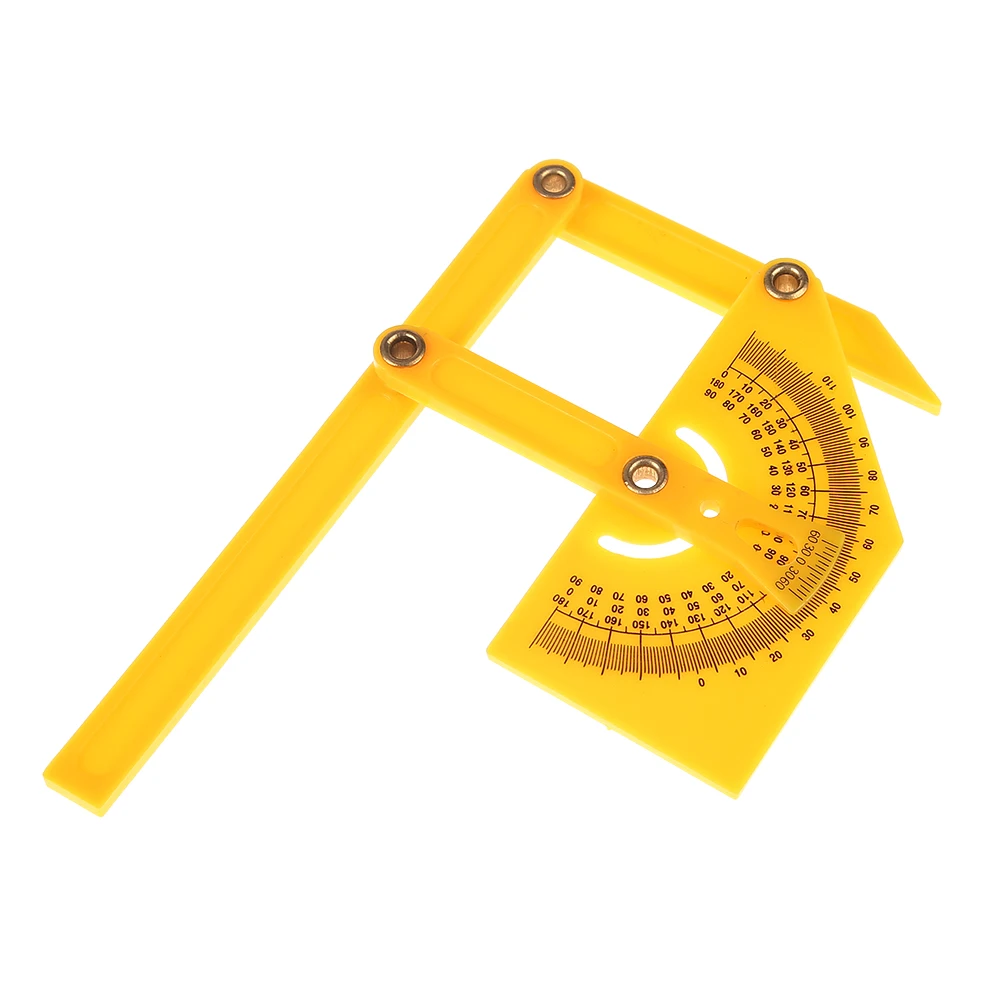 Plastic Angle Ruler Tools 0-180 Degree Angle Finder  Angle Finder Miter Gauge Universal for Carpenter Tool Woodworking