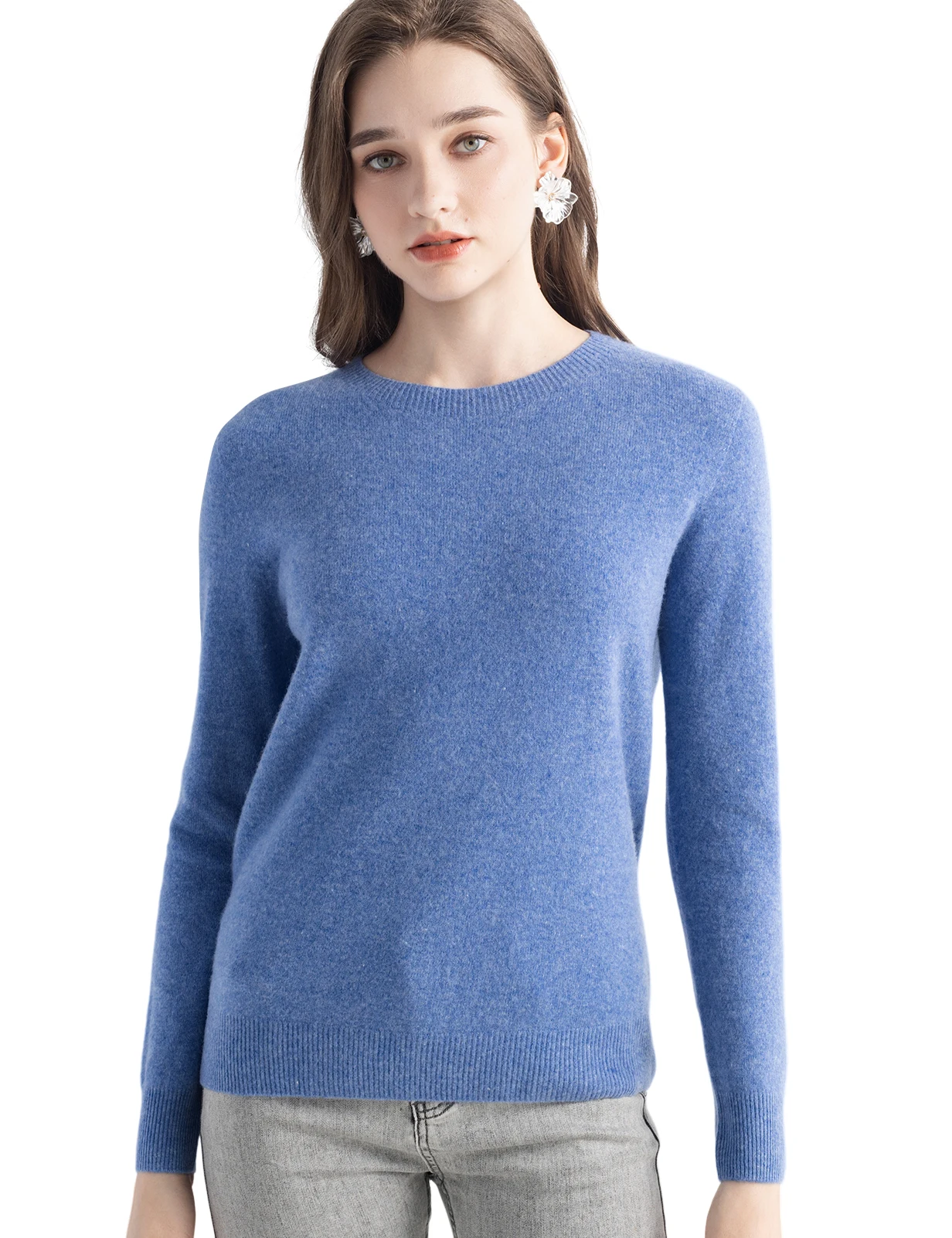 Naiste 100% meriinovillast o-kaelusega pikem sviiter S-XL (2026) 5