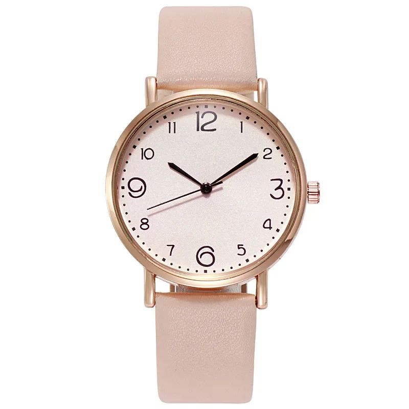 New Women Luxury Quartz Alloy Watch Ladies Fashion Stainless Steel Dial Casual Bracele Watch Leather Wristwatch Zegarek Damski 6