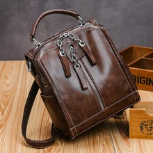 

Small Backpack Multifunction Women Backpacks Vintage Leather School Bags For Girls Shoulder Bag Ladies Travel Backpack Mochilasb