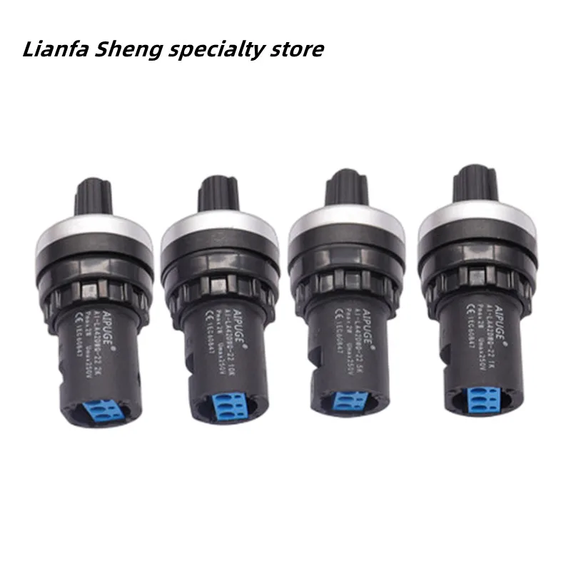 LA42DWQ-22 1K 2K 5K 10K 20k 50k 500k 22mm Diameter Rotary Potentiometer Converter Governor Inverter Resistance Switch
