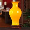 Jingdezhen Yellow Ceramic Vases, All Yellow Glaze Home Crafts, Living Room, Office Decoration, Wedding Gifts 2