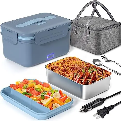

Electric Lunch Box Food Heater, 1.8L/61oz Heated Lunch Box for Adults Work Car/Truck Home, 60/80/100W Food Warmer Heating Lunch