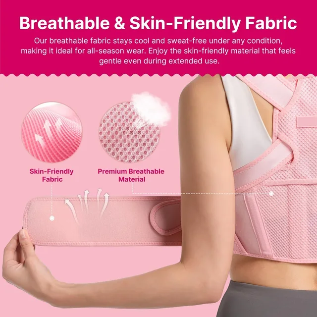 Back Brace Posture Corrector for Women and Men, Shoulder Straightener, Adjustable Lightweight Upper Back Brace for Neck Shoulder 4