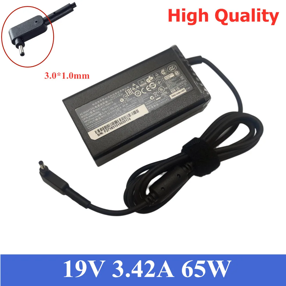 19V 3.42A 65W 3.0*1.0Mm Laptop Adapter Charger For Acer Aspire S7 391 V3-371 Switch12 Pa-1450-26 A13-045N2A 547H 56Rq Sf314-51-7
