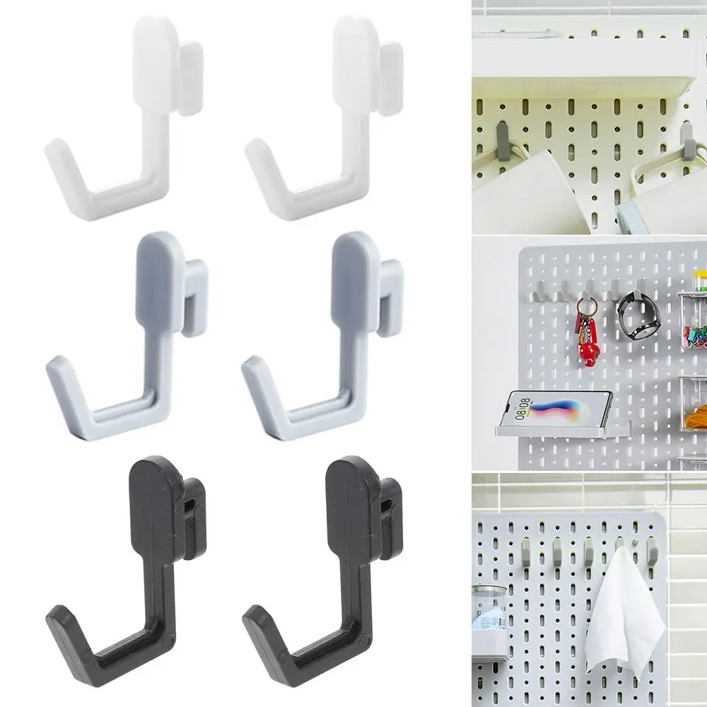 

20Pcs Storage Tool Shelf Peg Hook Wear Resistance HIPS Waterproof Hole Board Hook Detachable Pegboard Holders Bathroom