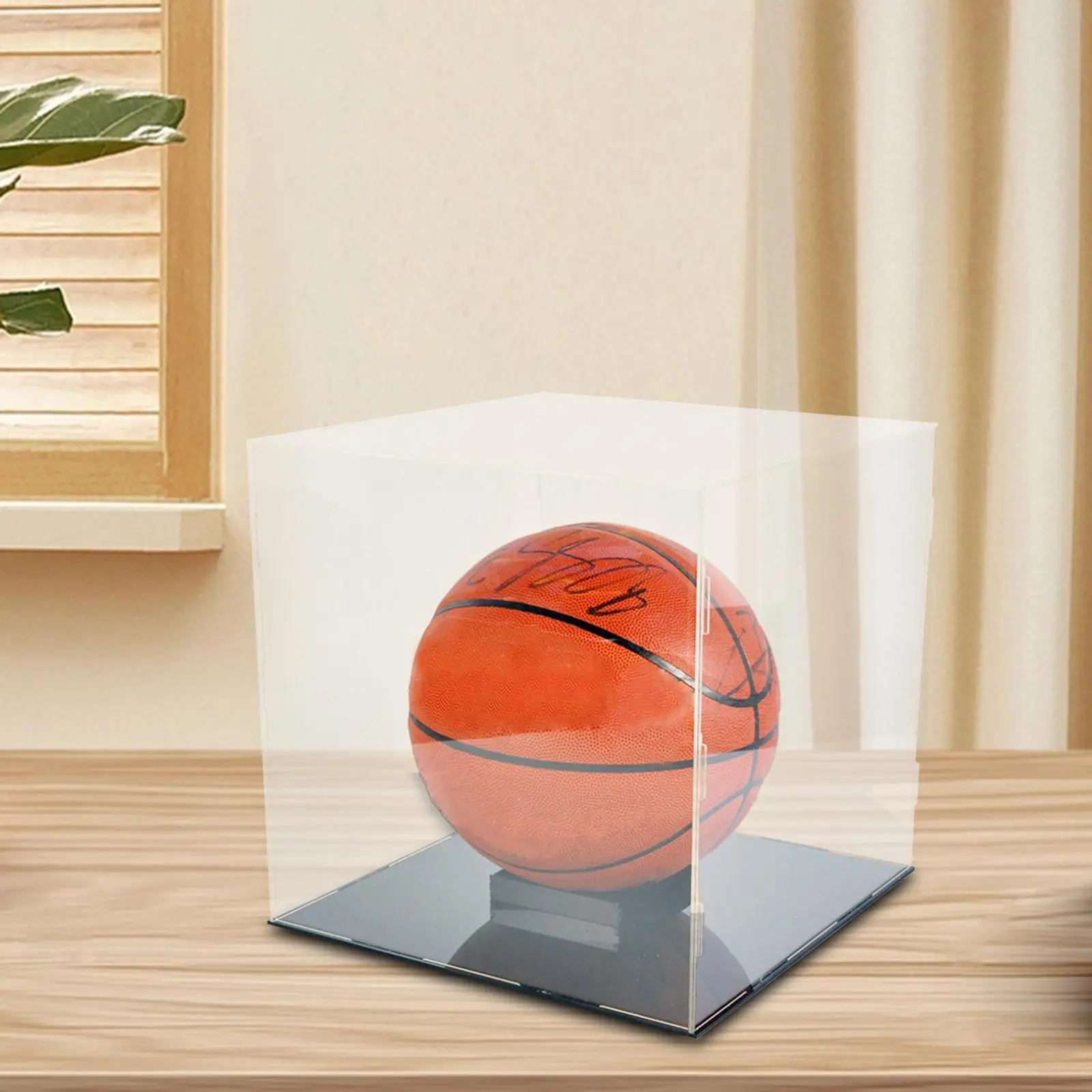Clear Basketball Display Case Transparent Dust Cover for Basketball Sports