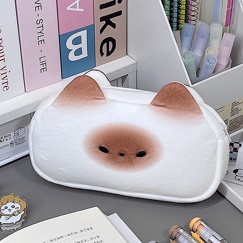 귀여운 카피바라 봉제 연필 케이스, 화장품 가방, 기니피그 펜 파우치, 대용량 연필 가방, 학용품 문구 상자