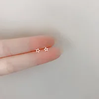New Heart Stud Earrings for Women Hypoallergenic Daily Wear Minimalist Cute Star Silver Color Ear Girls Pierc Jewelry Gifts