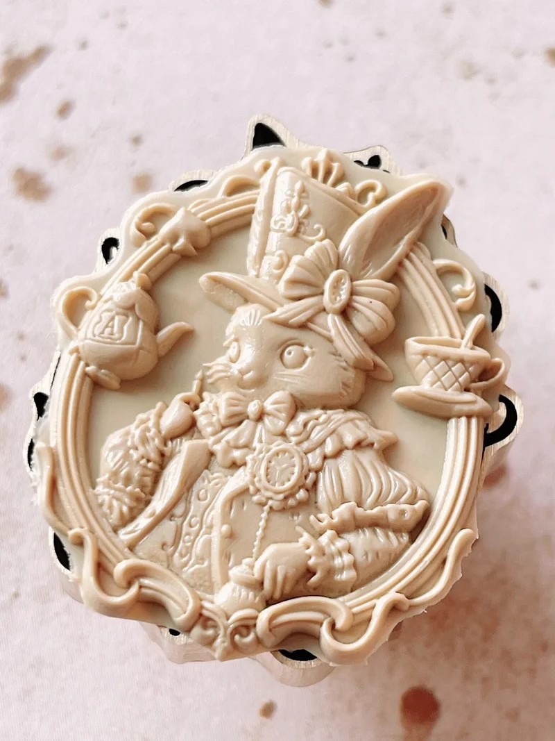 Bunny Fire Seal Stamp Copper Head Special-Shaped 3d Relief Wax Seal Stamp Brass Head Envelope Toy Laser Embossing