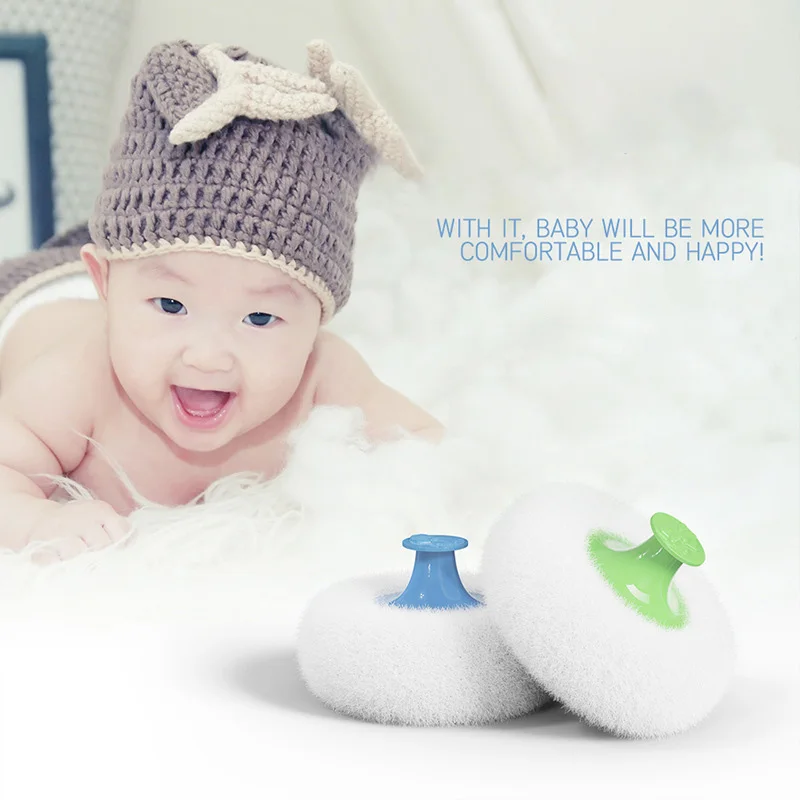 Baby Body Cosmetic Powder Puff and Container Case Newborns Body Powder Puff with Empty Storage Box Children Care Tool