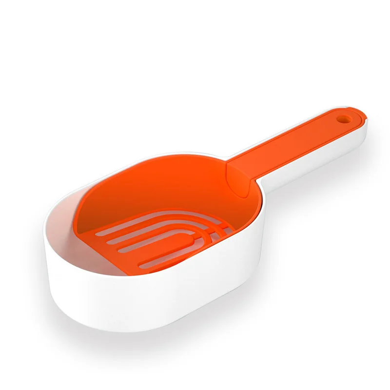 Cat Litter Scoop Set, Cat Litter Sieve Scoop with Storage Base, Thick Hanging Cat Litter Scoop, Pet Cleaning Supplies