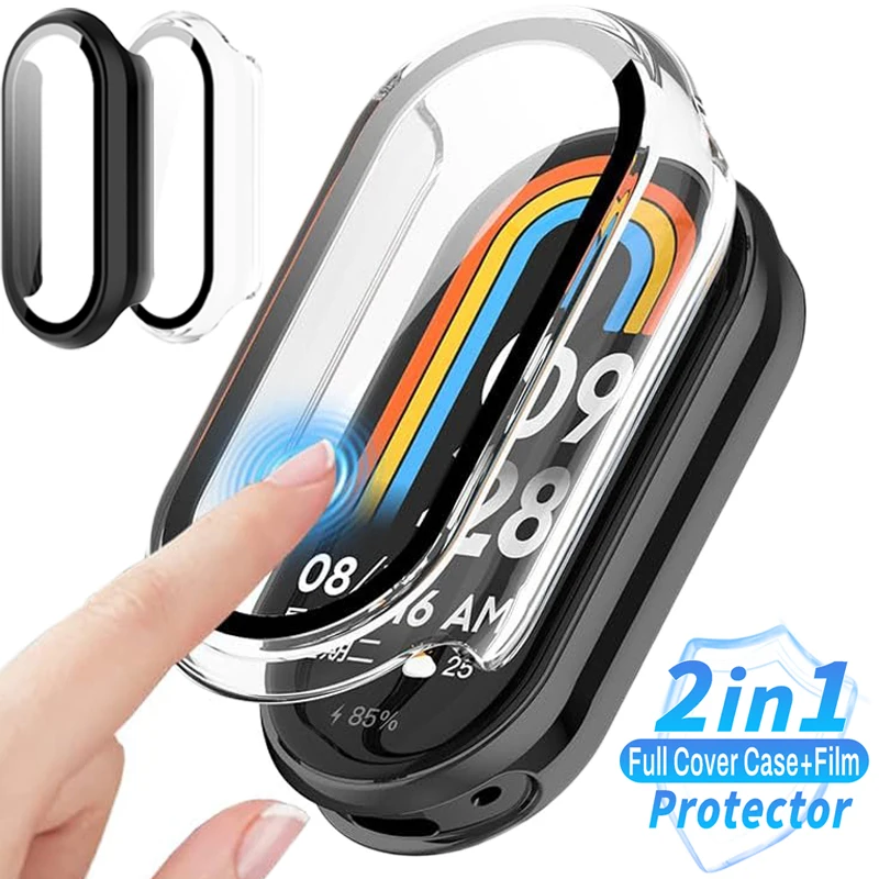 for Xiaomi Band 10 9 7 6 NFC 5 4 PC Hard Case with Screen Protector Shockproof Cover Case for Mi Band10 Band9 SmartBand Shell