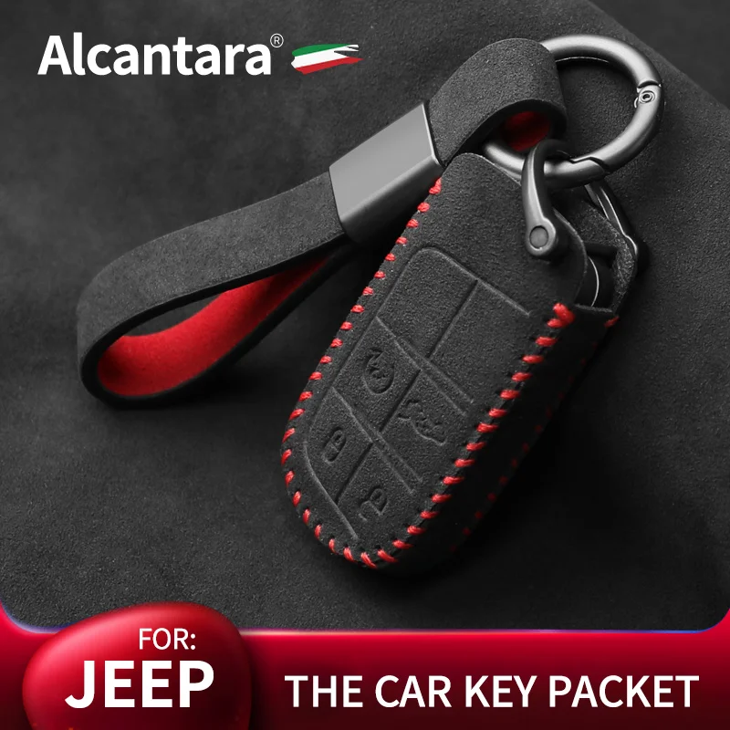 

for Jeep Liberty Everbright Commander Grand Cherokee Freeman Compass Alcantara suede key bag key protector anti-lost pendant