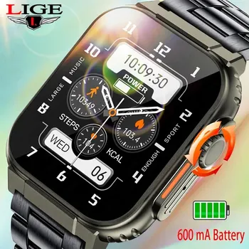 LIGE 남녀공용 블루투스 통화, 600Mah 대용량 배터리, 100 + 스포츠 피트니스 트래커, 방수 로컬 음악 스마트워치, 스마트 워치