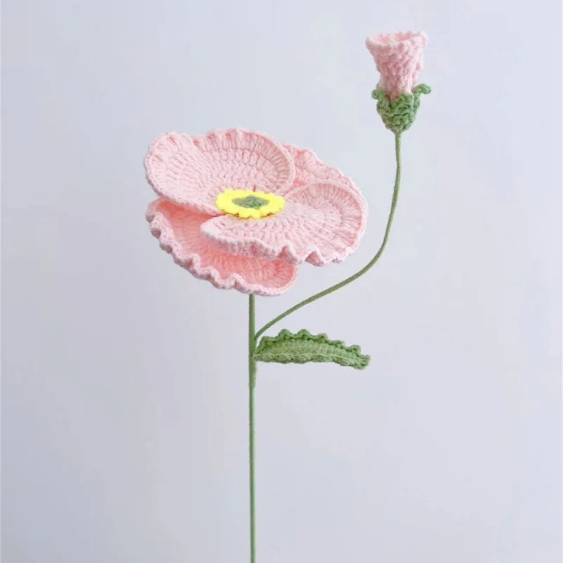 완성된 실 꽃 스커트 테두리 손뜨개 인공 꽃 수제 창의적인 DIY 손뜨개 인공 꽃 꽃다발