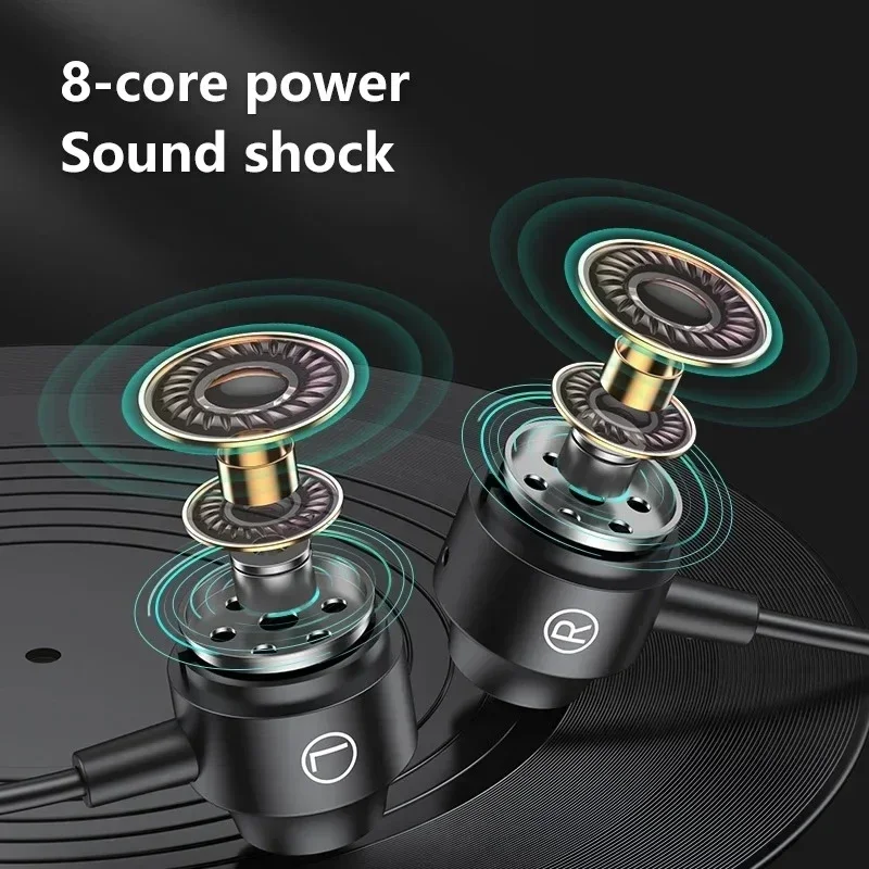 Magnetic Wired Stereo Music Headset with HIIF Bass for Mobile Phones and Computer