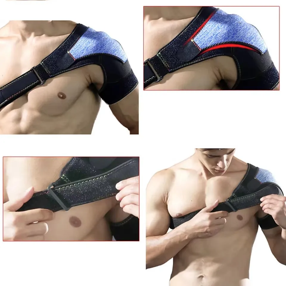 Weightlifting Shoulder Pads 1Pcs Adjustable Gym Barbell One Shoulder Pads Double Buckle Pressurized Neoprene Men Women Unisex