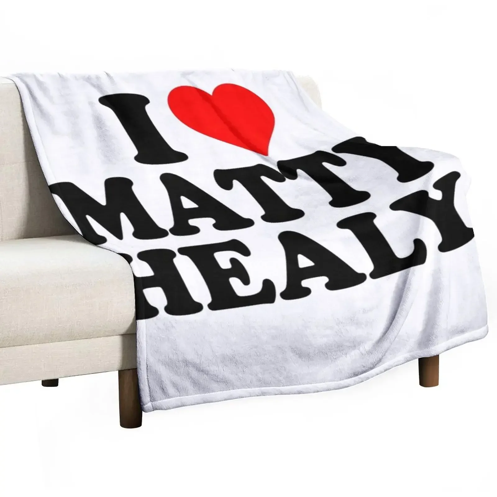 

i heart matty healy Throw Blanket blankets ands Fluffys Large Comforter Thermals For Travel Blankets