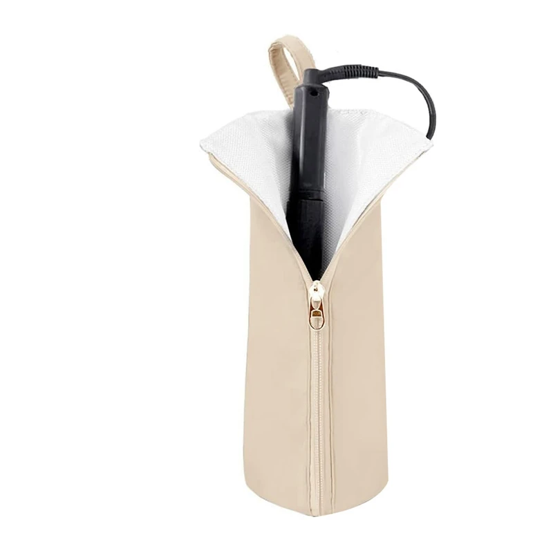 ABFU-Hot Iron Holder & Mat, Heat Heat Resistingtravel Bag For Curling Iron, Flat Iron-Hair Tool Organizer For Home