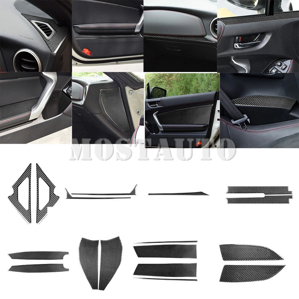 

Soft Carbon Fiber Interior Accessories Kit Cover Trim For Toyota 86 Subaru BRZ 2013-2020 17pcs Interior Whole Kit