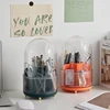 360° Rotating Makeup Brush Holder Desktop Cosmetic Storage Box with Lid Lipstick Eyebrow Pencil Holder Light Luxury Containe 5