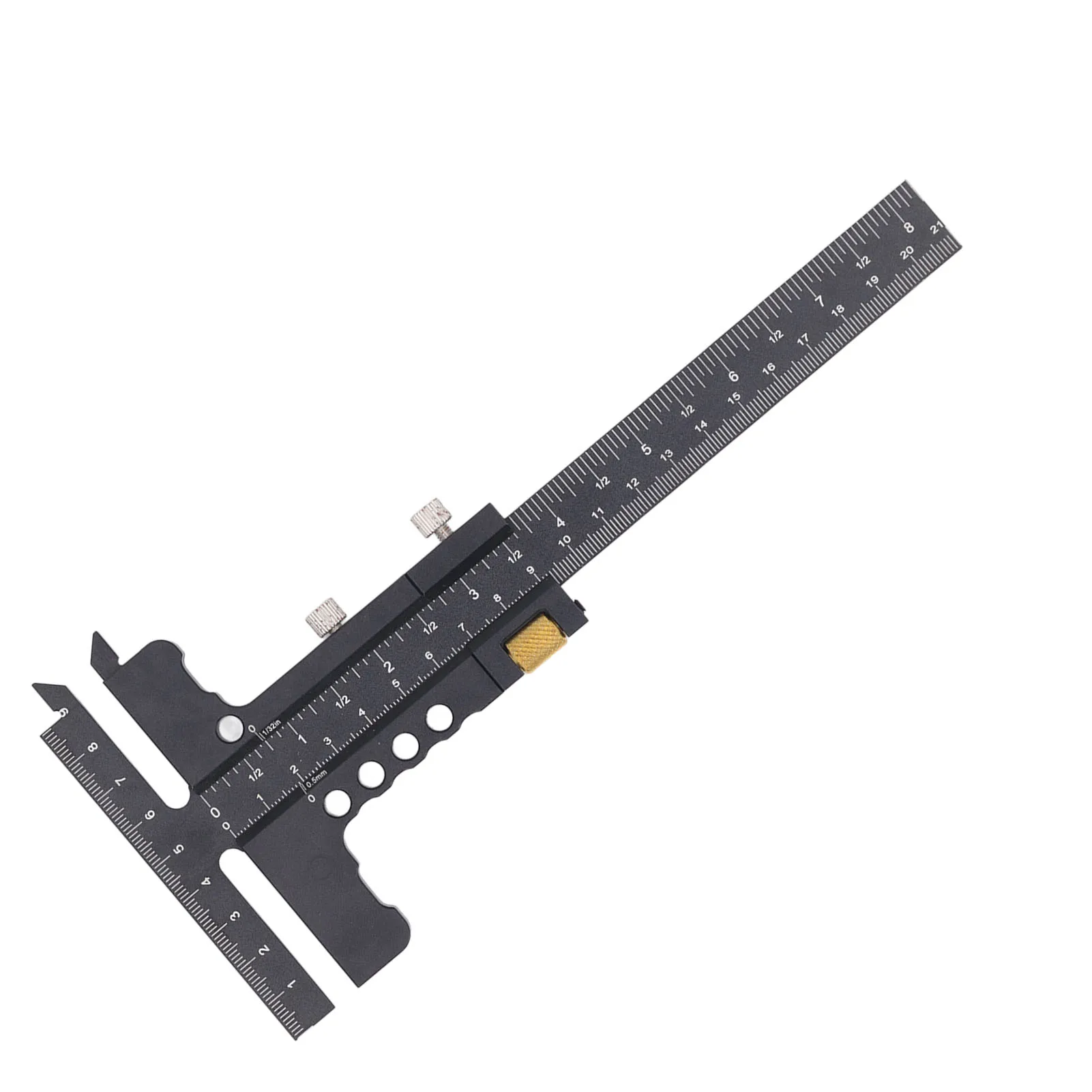 Caliper Measuring Tool T Shaped Woodworking Ruler 0‑100mm 0‑210mm Range Aluminum Alloy Marking Gauge Caliper Measuring Tool