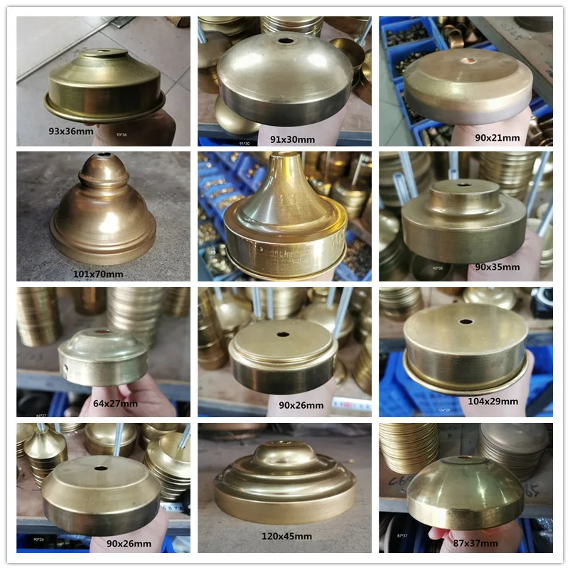 황동 처리되지 않은 반제품 부품 전등갓 클로 램프 베이스 플레이트 라이트 커버 구리 액세서리의 맞춤형 가공