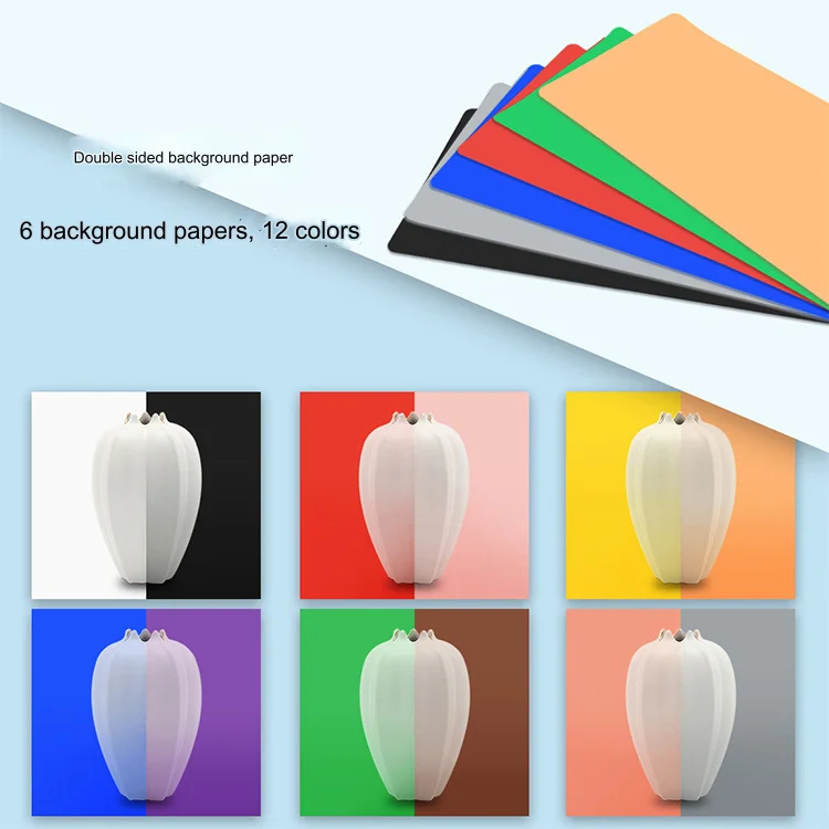 Folding Portable Photo Lighting Studio Shooting Tent Box with 12 Colors Backdrops, 25cm X 25cm X