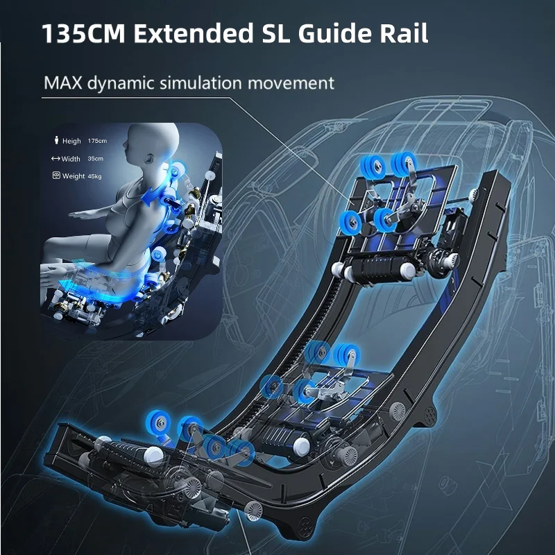 JKR Newest Full Body Electric Luxury Massage Chair SL Track Manipulator Zero Gravity Automatic Telescopic Calf Bluetooth Speaker 2