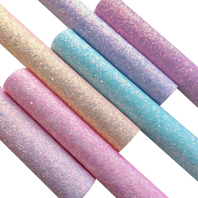 Shiny Glitter Leather Fabric Jewelry Decoration Stage Bag Handbag Women's Fashion Accessories Pure Color Golden Powder Flash
