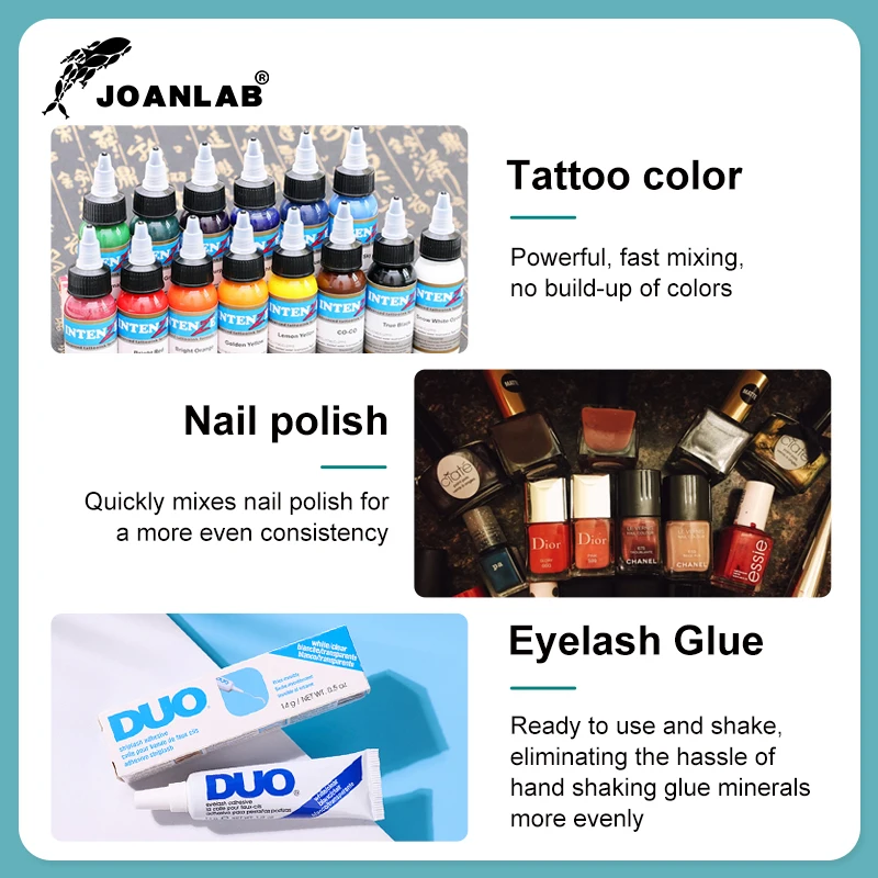 JOANLAB Mini Vortex Mixer Laboratory Tattoo Pigment Nail Polish Liquid Ink Mixer Shaker Lab 50ml 2000rpm VM-200 vortex mixer
