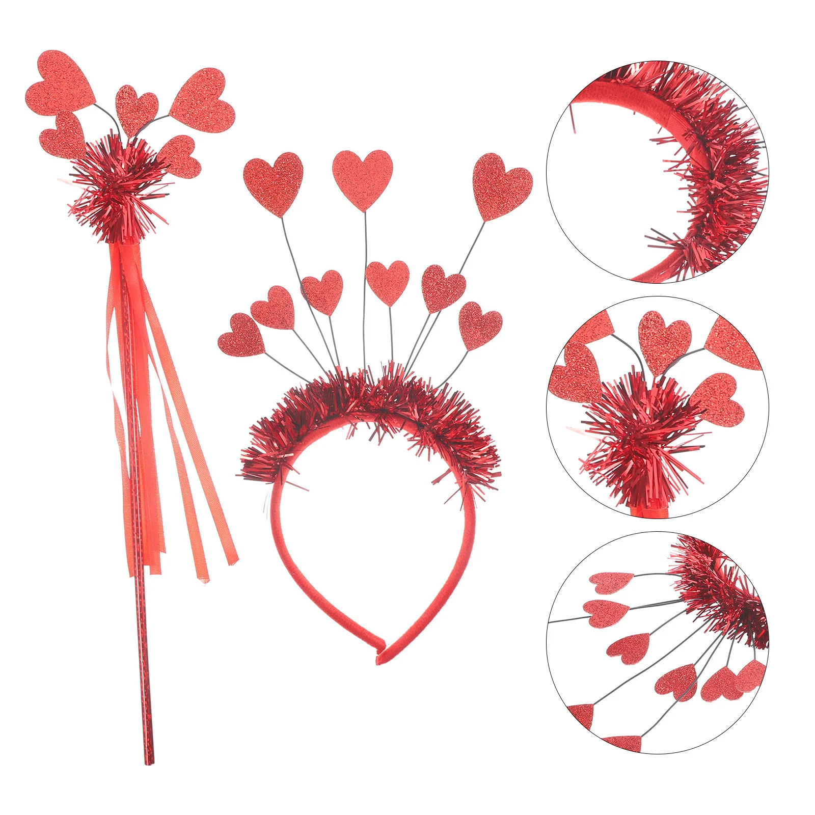 

1 Набор, Сказочная палочка и обруч для волос в виде сердца