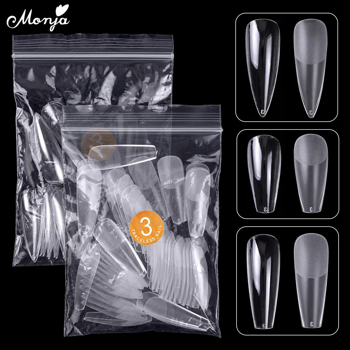 

Monja накладные ногти матовые шпильки балерины в форме акрилового полного покрытия для ногтей УФ гель для наращивания Маникюрный Инструмент