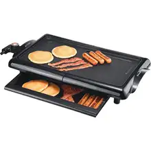 Brentwood TS-840 1400-Watt Non-Stick Electric Griddle with Drip Pan, 10 x 20 Inch, Black